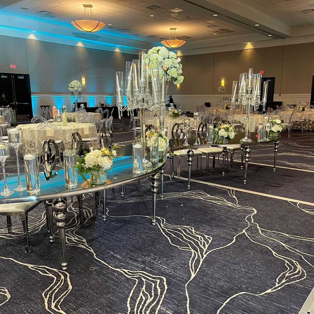 Glam Half Circle Table
