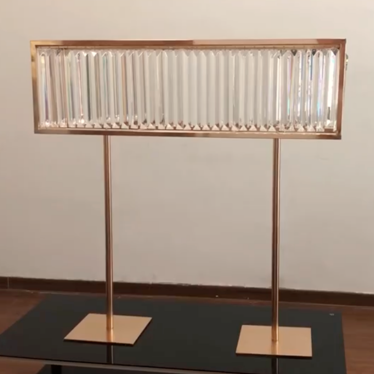 Rectangular Crystal Centerpiece