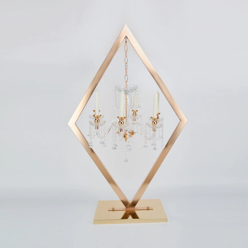 Diamond Chandelier Candelabra (Gold)