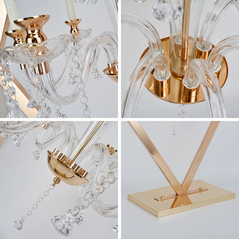 Diamond Chandelier Candelabra (Gold)