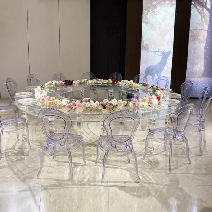 Glam Half Circle Table
