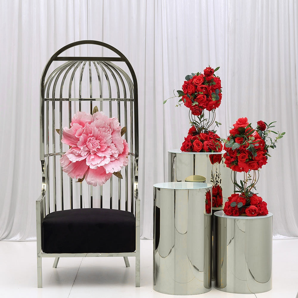 Cage Silver Throne (Black Cushion)