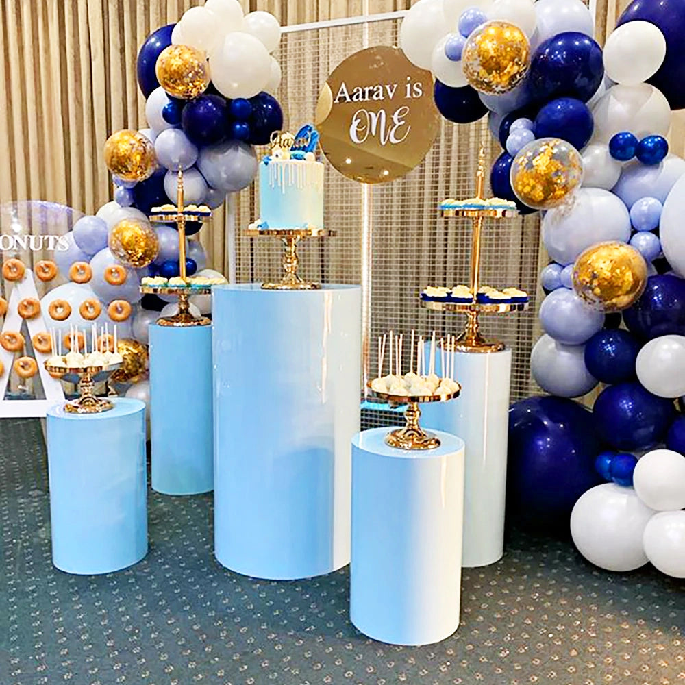 Cylinder Acrylic Pedestals (Blue)