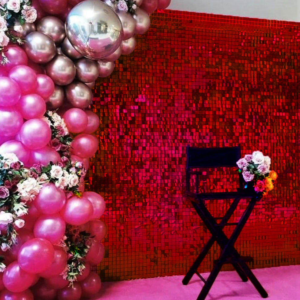 Shimmer Wall (Wine Red)