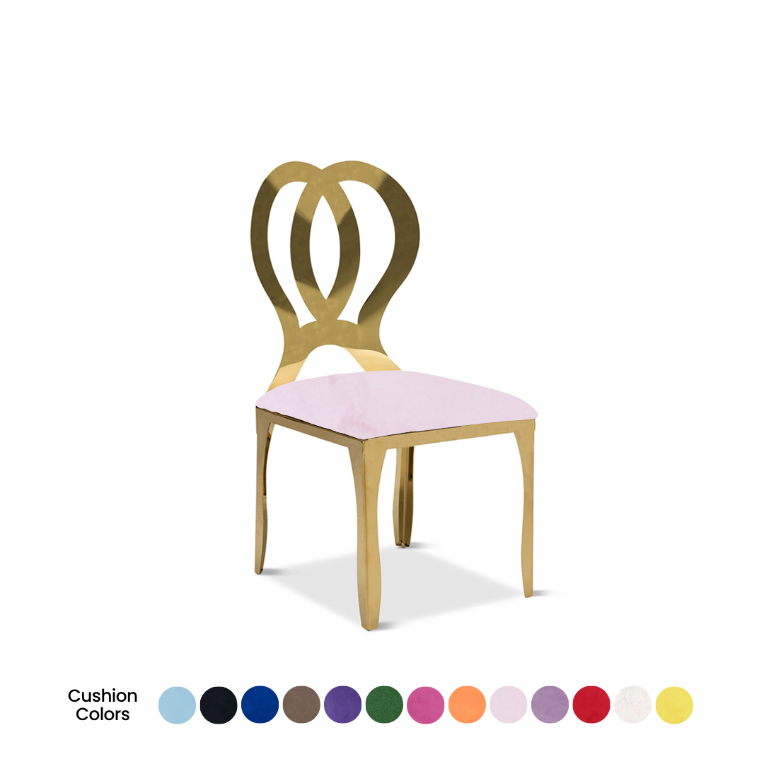 Kids Heart Gold Chair