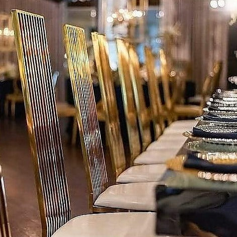 High Back Gold Chair