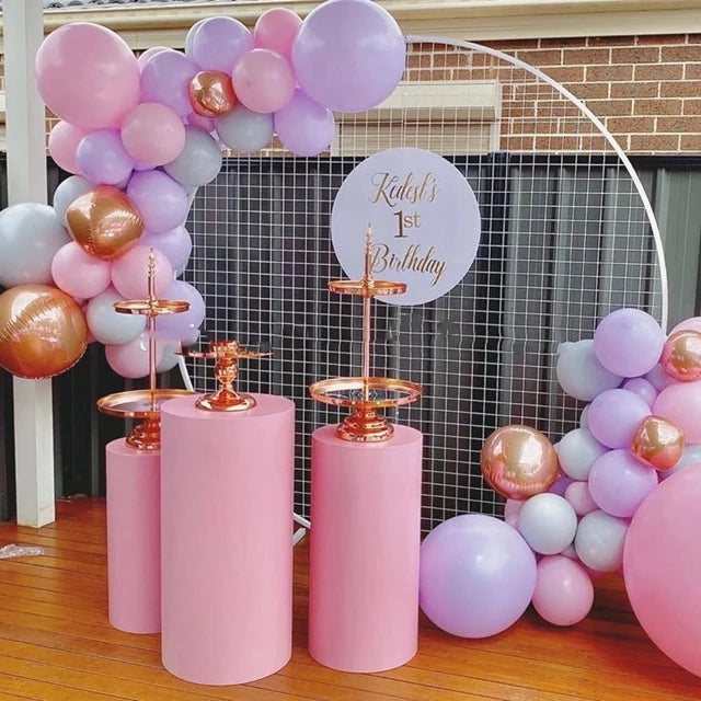 Cylinder Acrylic Pedestals (Pink)