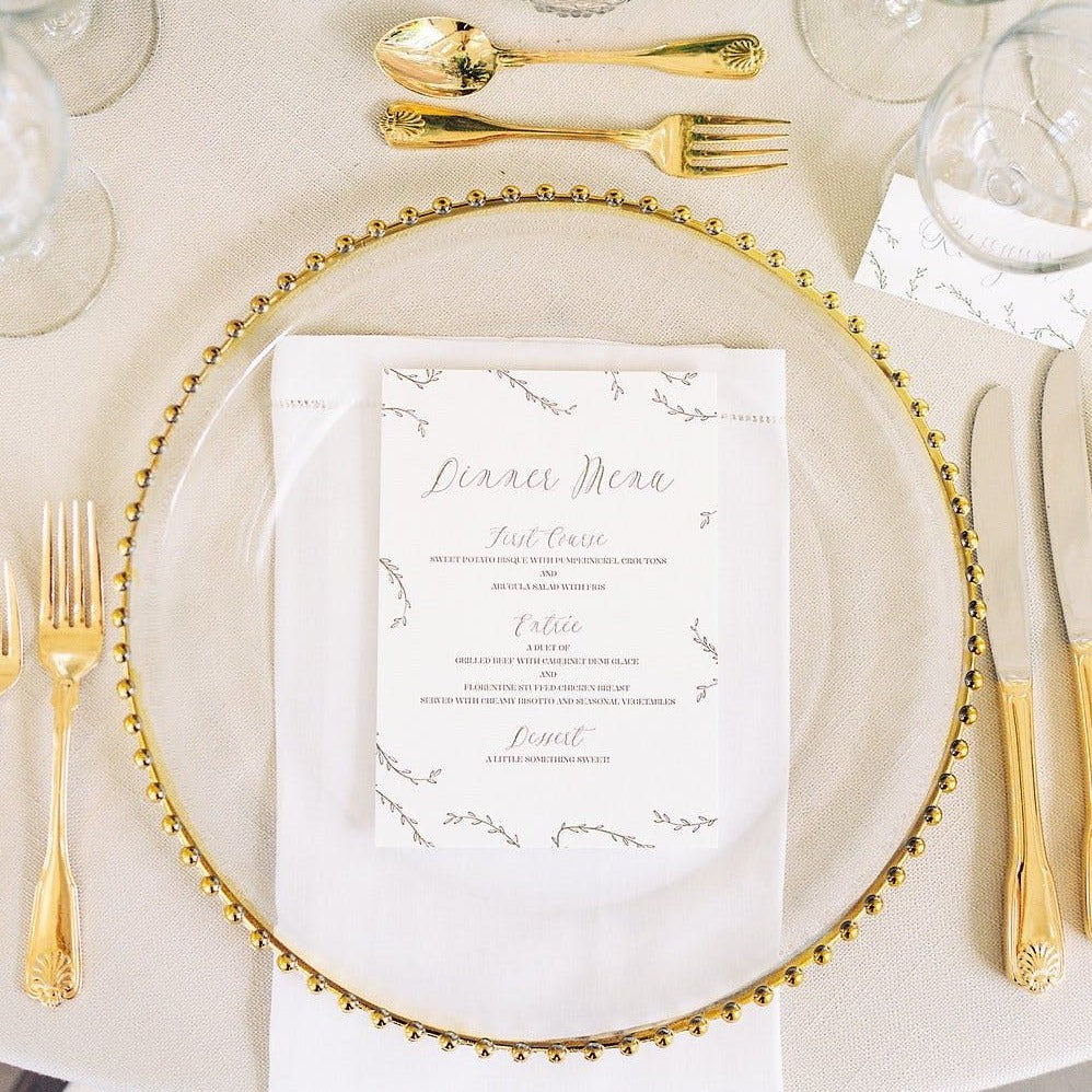 Gold Beads Charger Plate