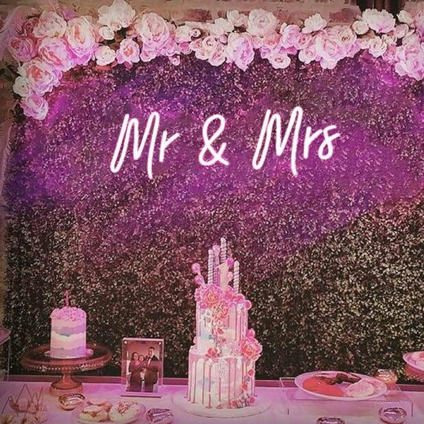 Mr & Mrs LED Sign