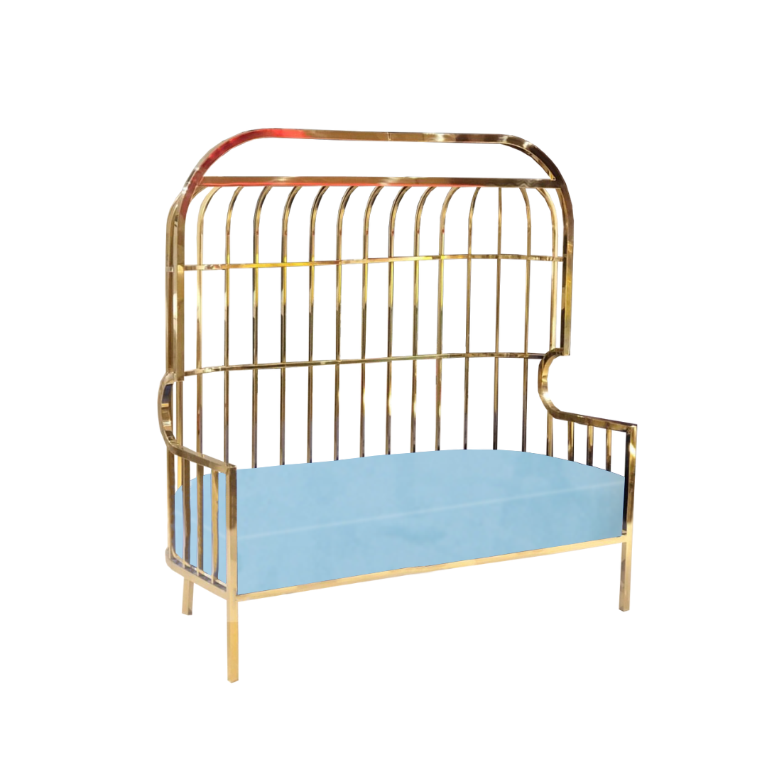 Cage Gold Throne Loveseat