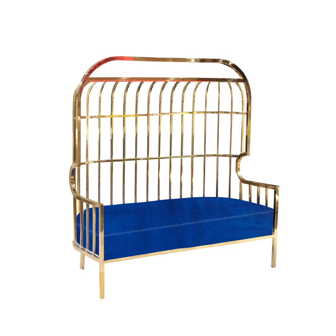 Cage Gold Throne Loveseat