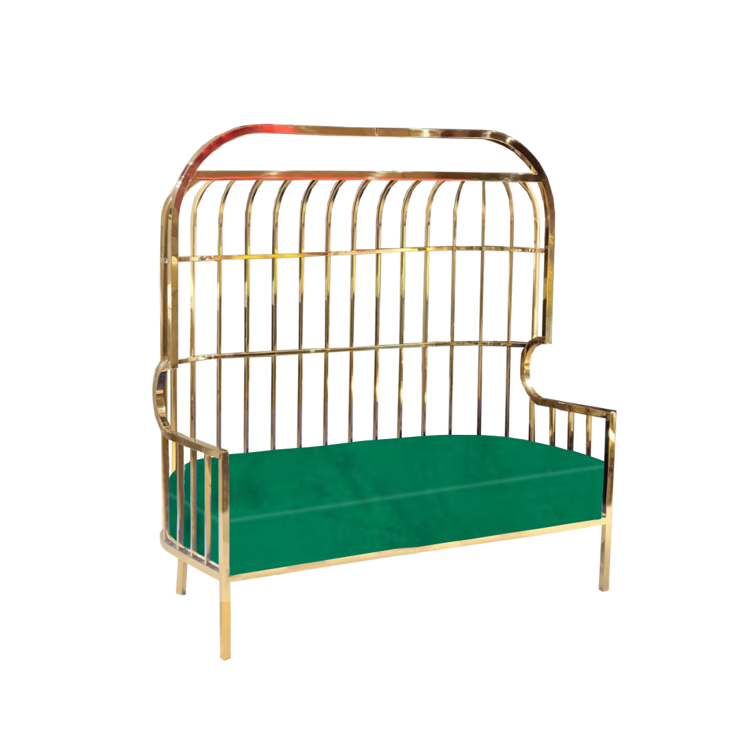 Cage Gold Throne Loveseat
