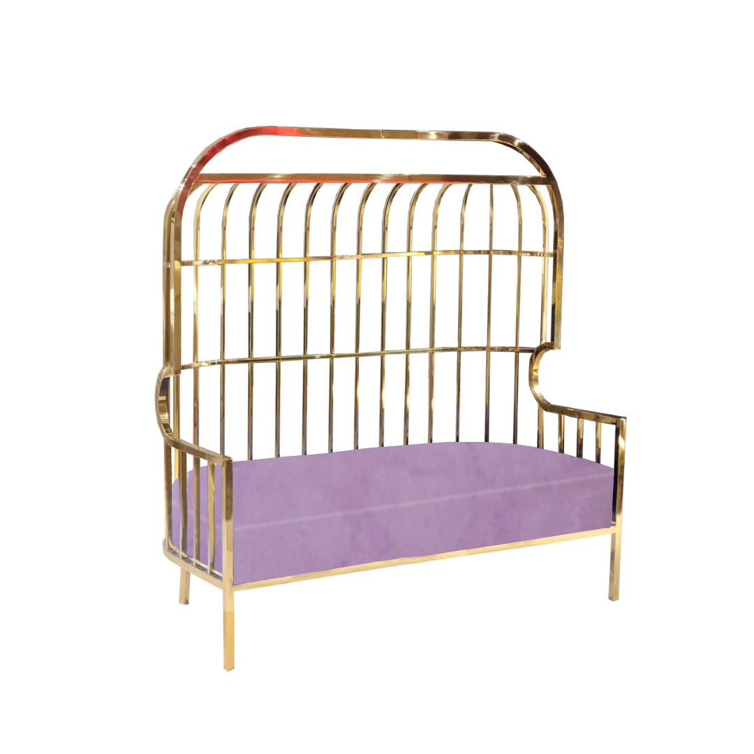 Cage Gold Throne Loveseat