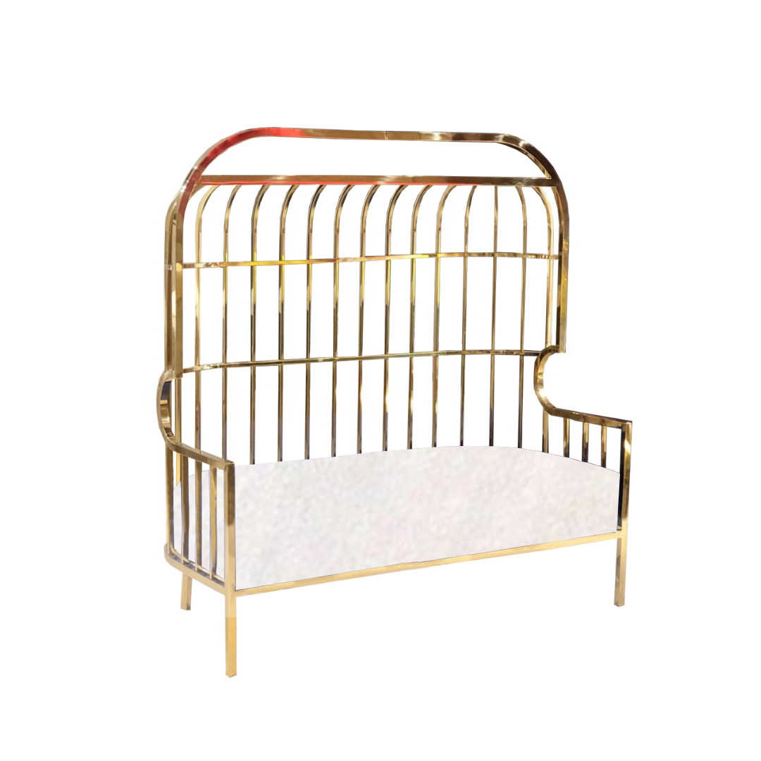 Cage Gold Throne Loveseat