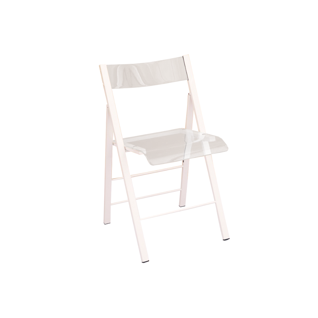 Folding Acrylic Chair (White)
