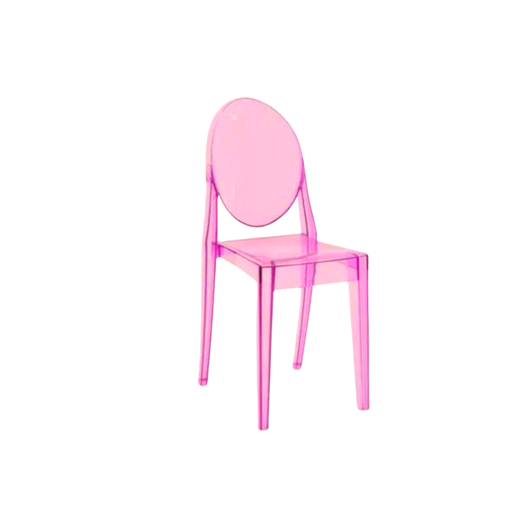 Ghost Acrylic Chair (Pink) – LUX EVENT RENTALS - Main Image