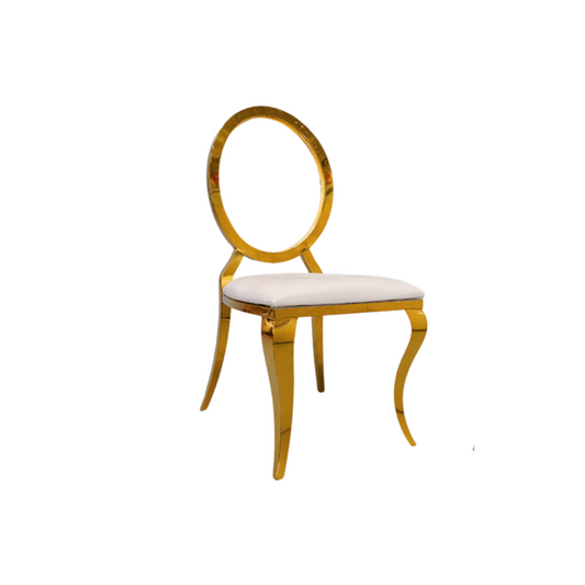 Ghost Round Back Chair (Gold)