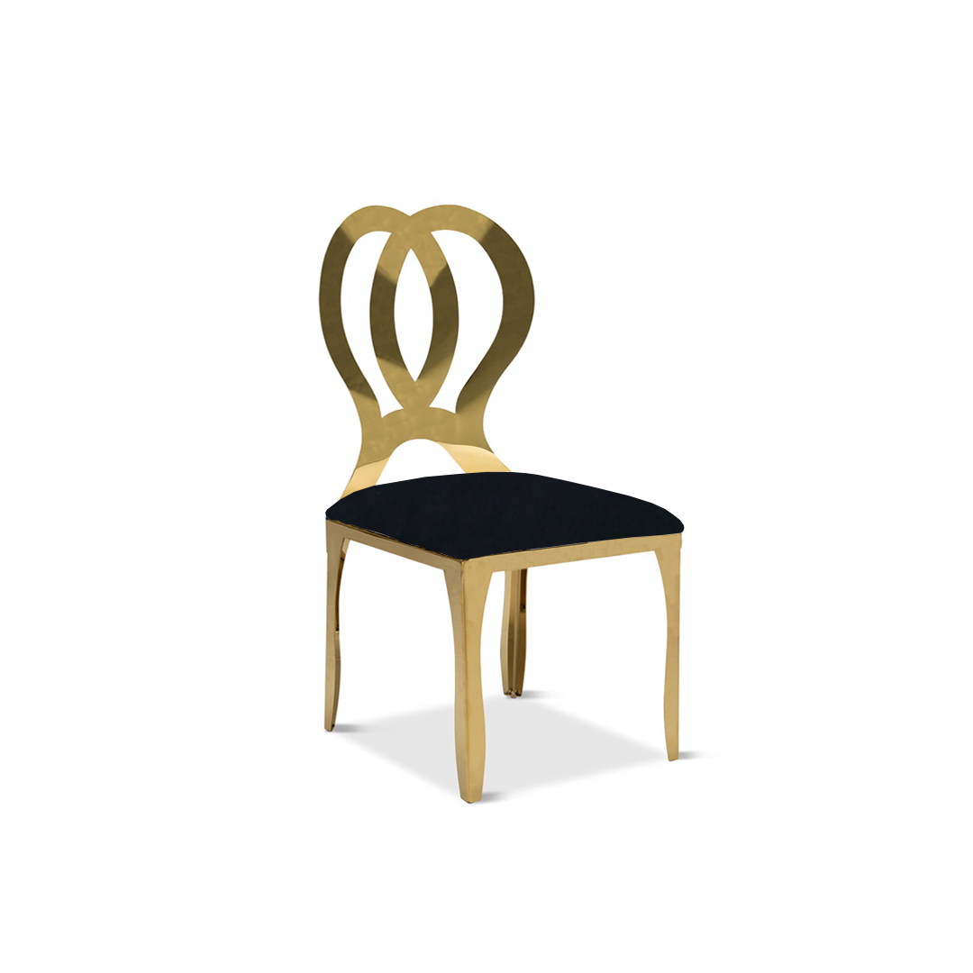 Kids Heart Gold Chair