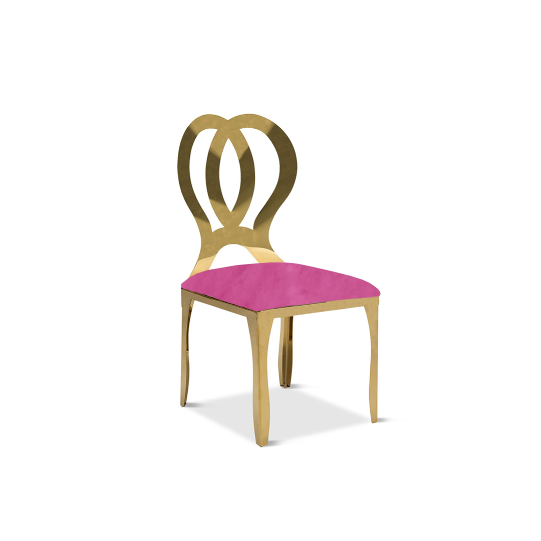 Kids Heart Gold Chair