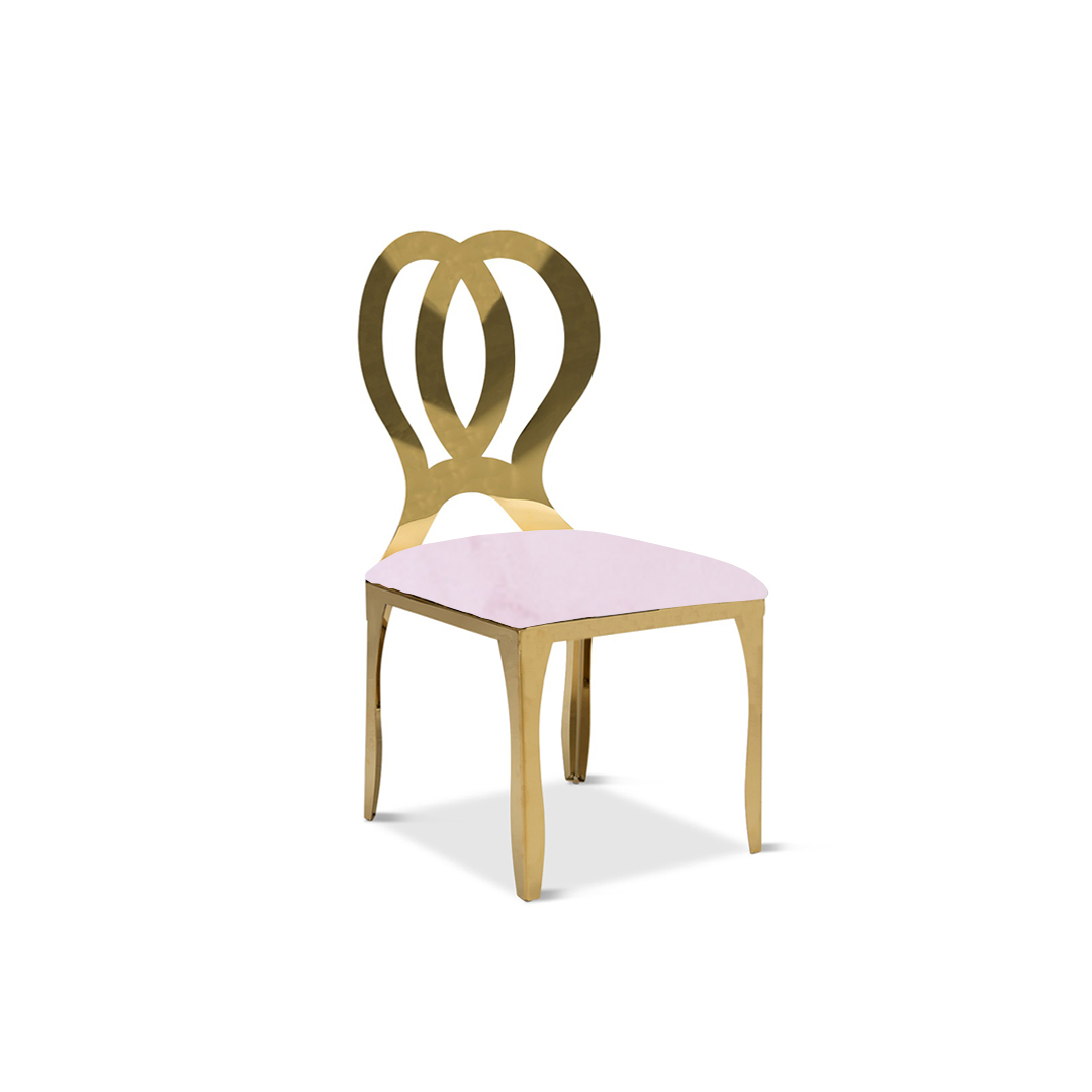 Kids Heart Gold Chair