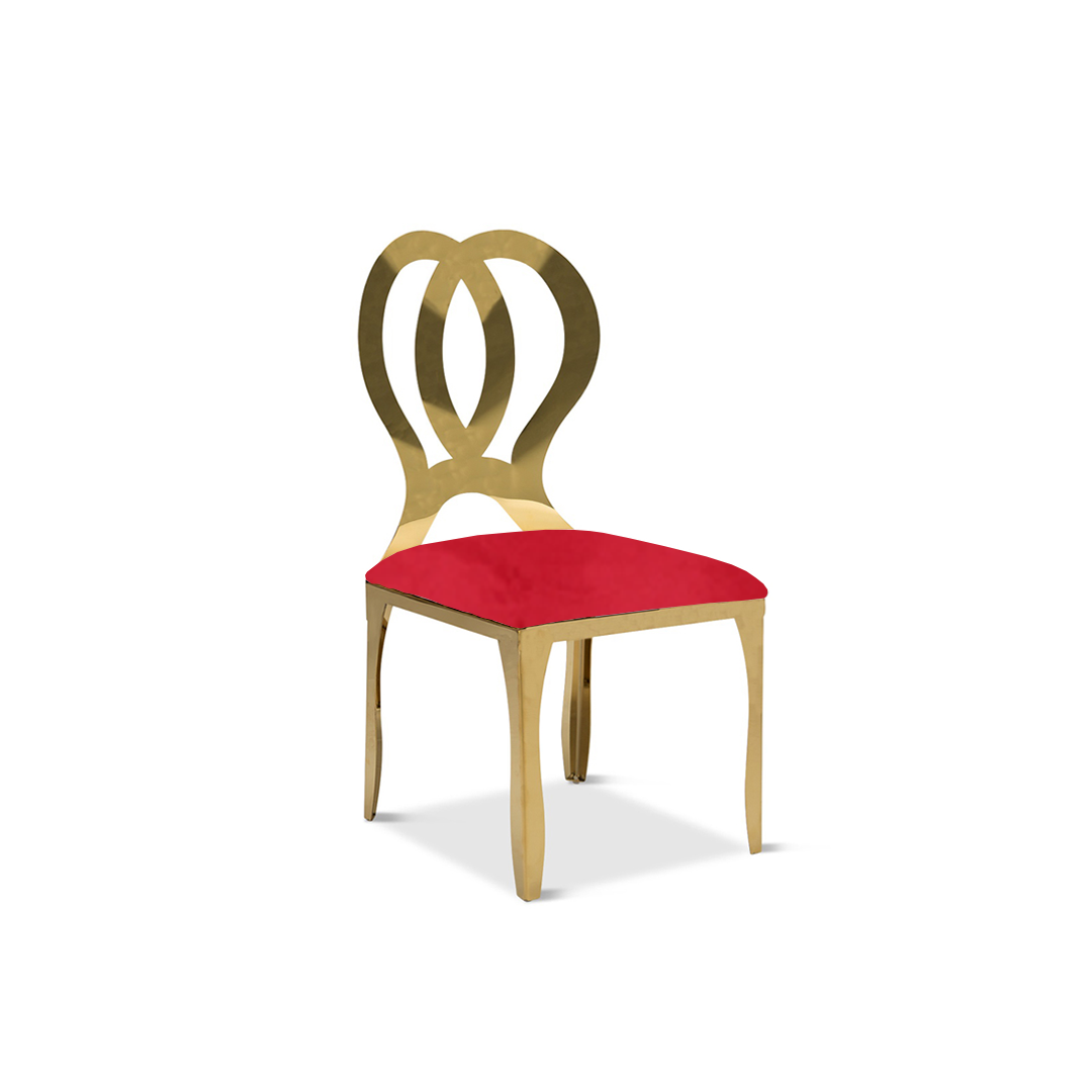 Kids Heart Gold Chair