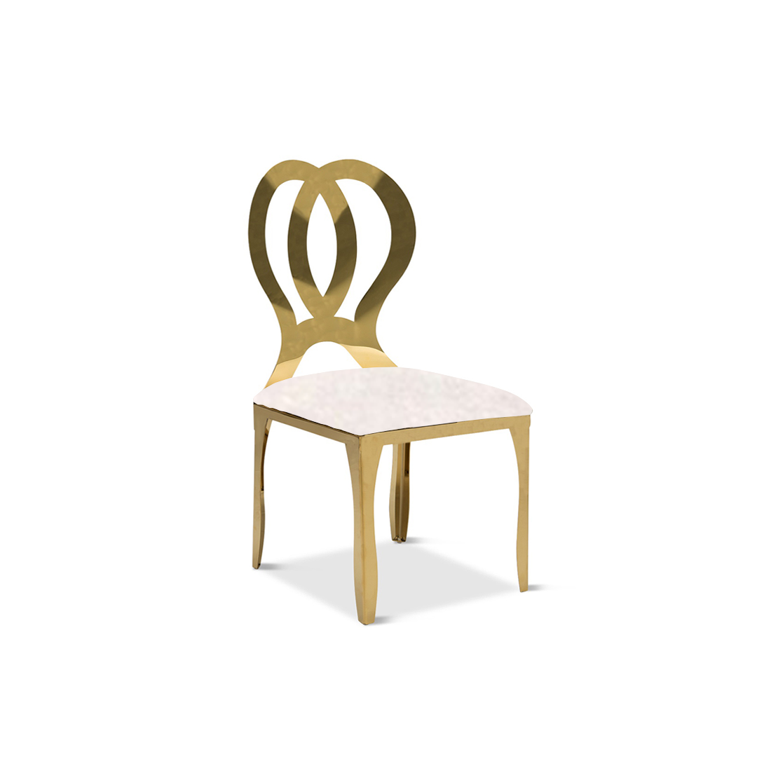 Kids Heart Gold Chair