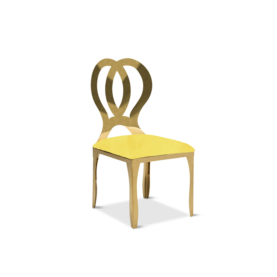 Kids Heart Gold Chair