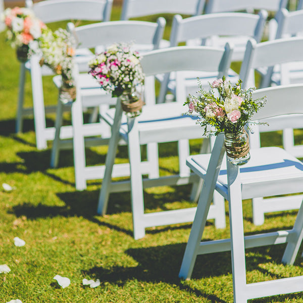 Folding Wood Chair (White)