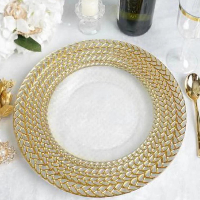 Gold Glass Charger Plate