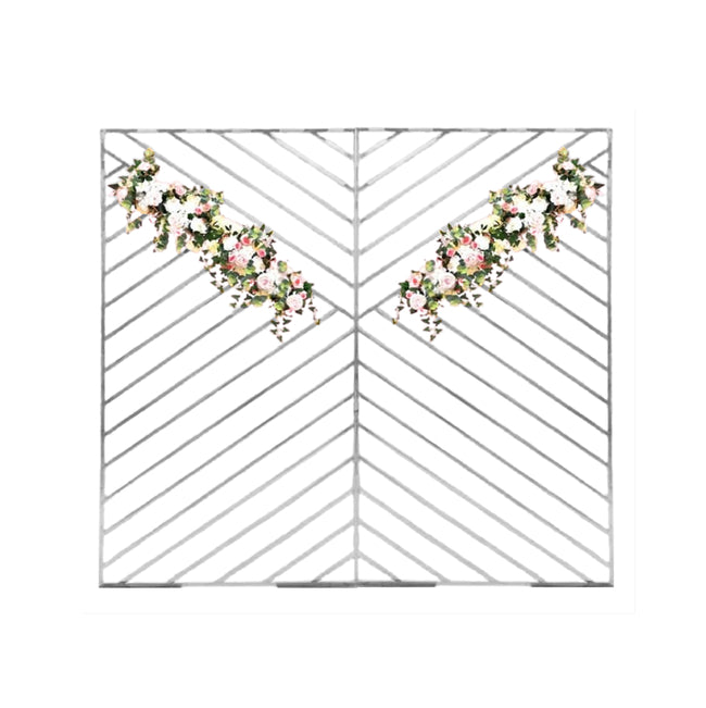 Crisscross Silver Backdrop