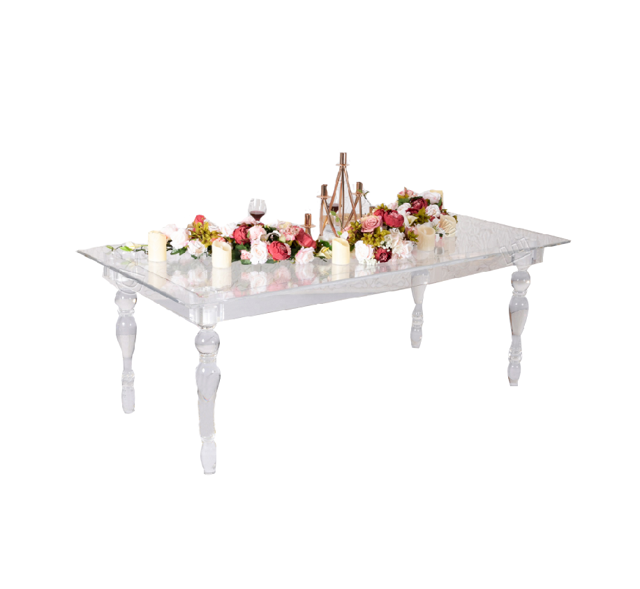 Vogue Rectangular Table (Clear)