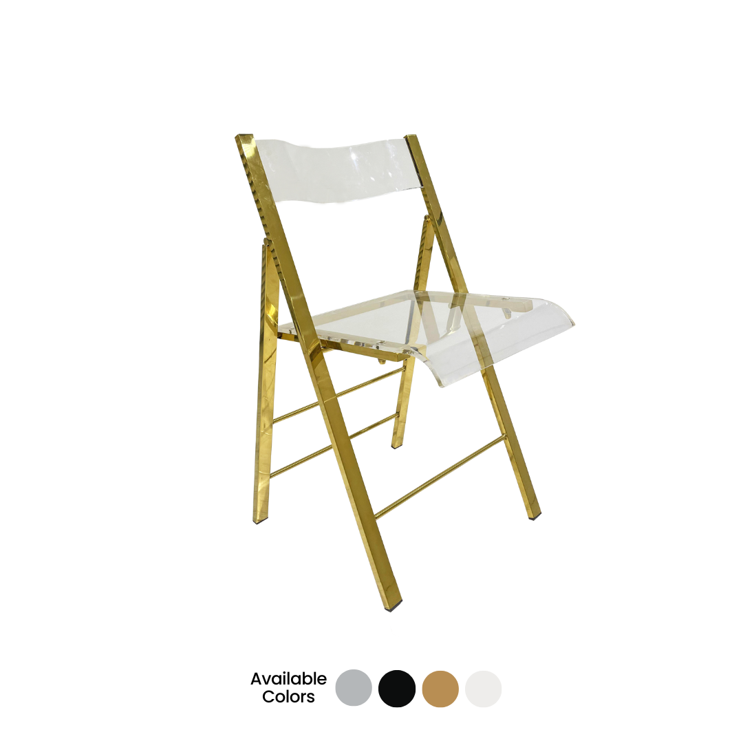 Folding Acrylic Chair (White)