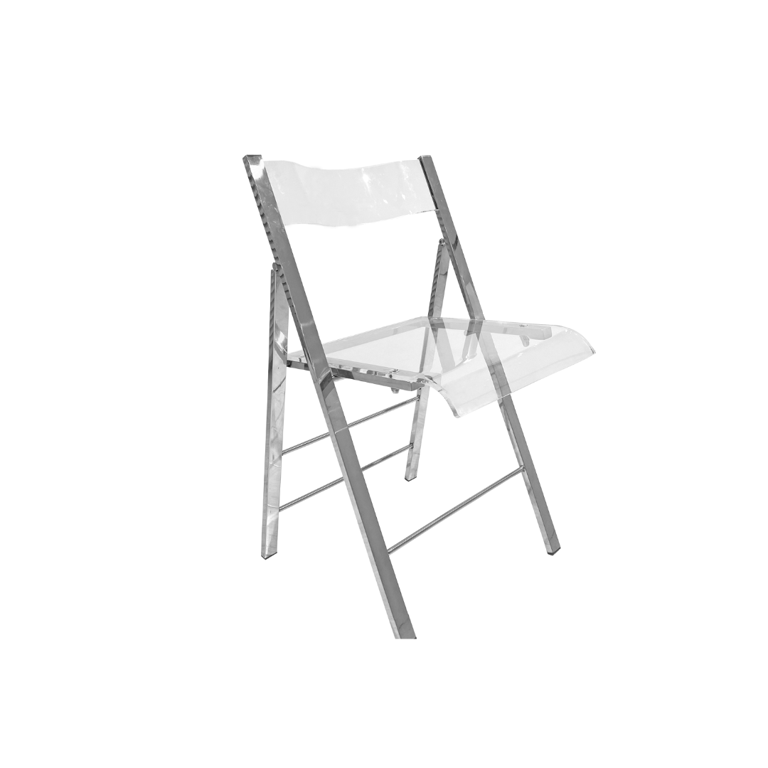 Folding Acrylic Chair (White)