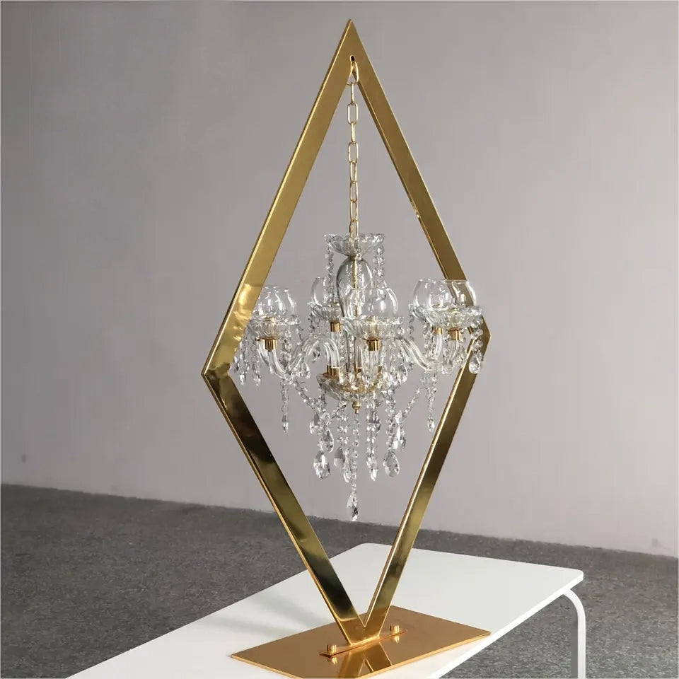 Diamond Chandelier Candelabra (Gold)