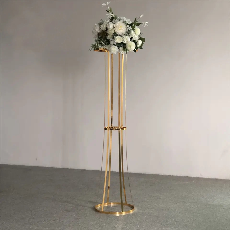 32 Brushed Gold Candlestick (Floral Stand) Rentals