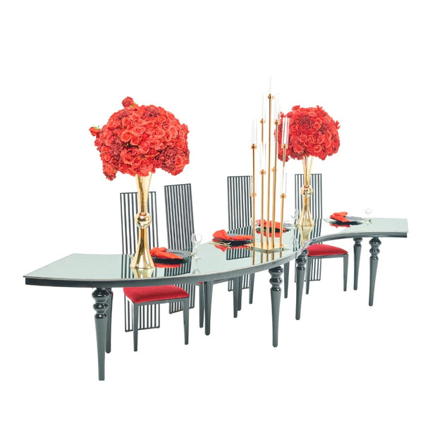 Glam Half Circle Table – LUX EVENT RENTALS