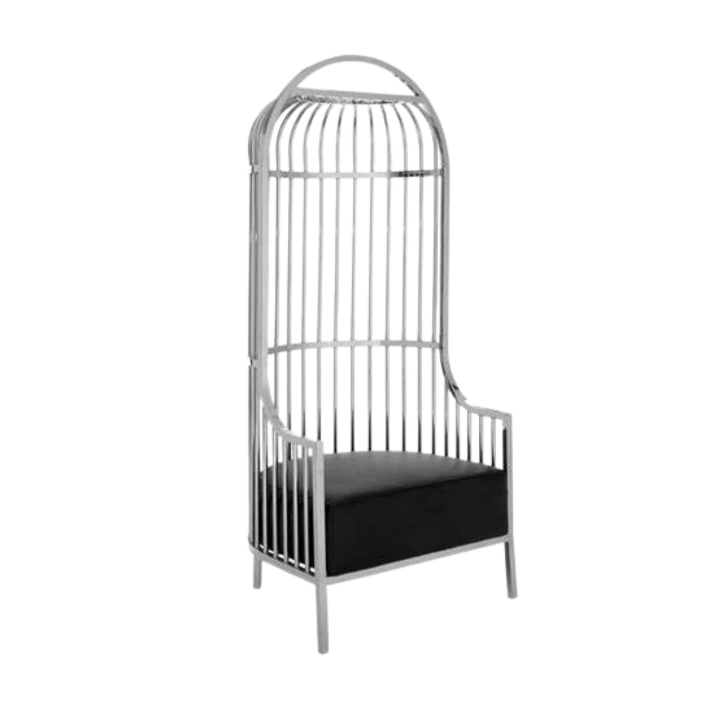 Cage Silver Throne (Black Cushion)