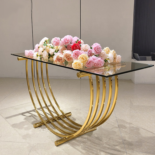 Rectangular Glass Display Table Fab Glass Rectangular Table – LUX EVENT RENTALS