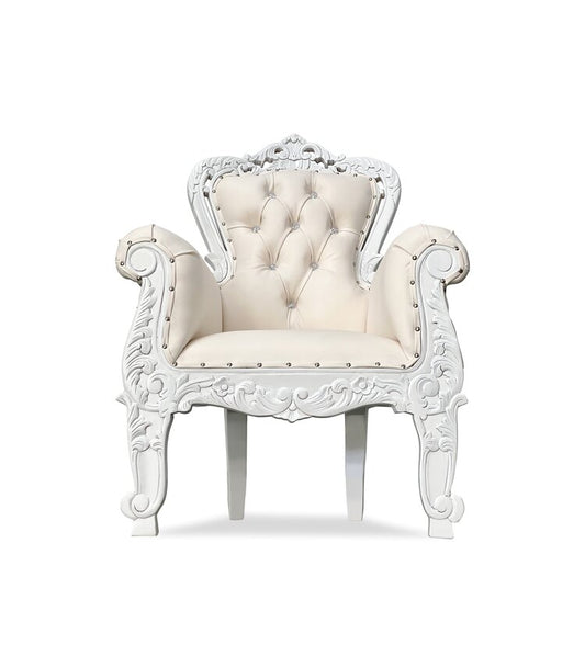 Kids Throne Chair (White)