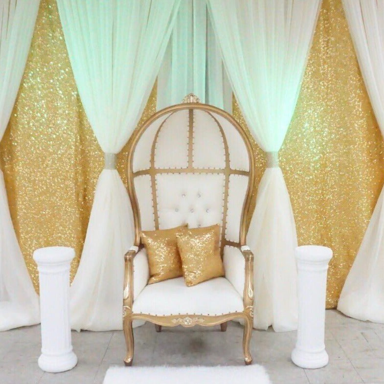Canopy Throne Chair (Gold)