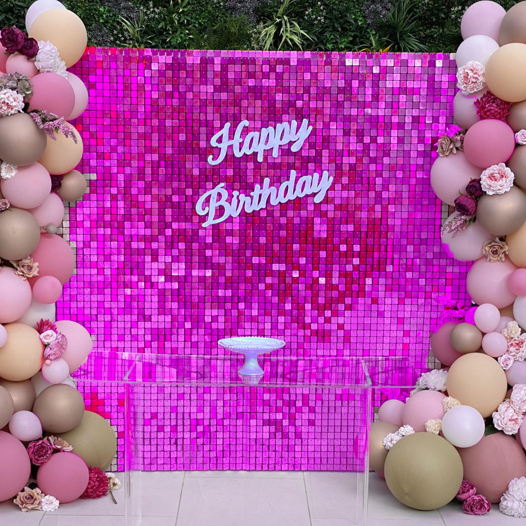 Shimer Rosa Shimmer Wall (Rose Pink) – LUX EVENT RENTALS