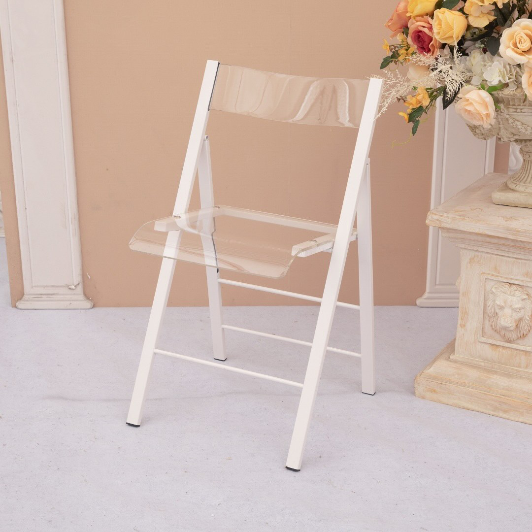 Folding Acrylic Chair (White)