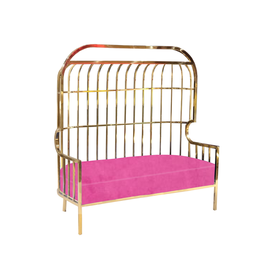 Cage Gold Throne Loveseat