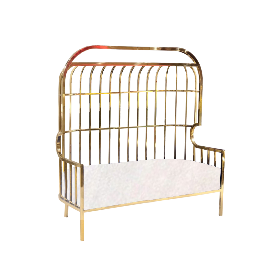 Cage Gold Loveseat