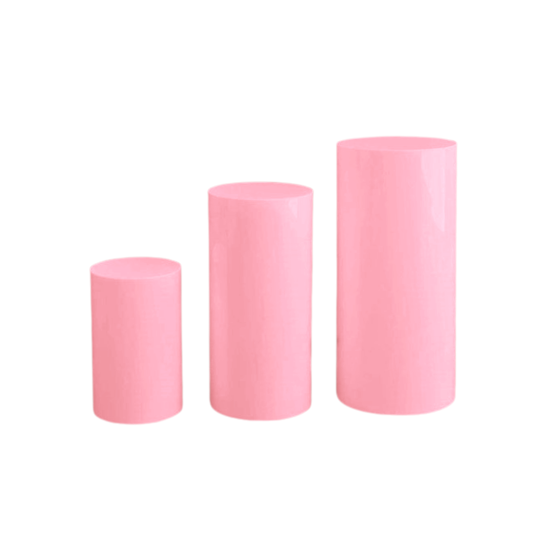 Cylinder Acrylic Pedestals (Pink)