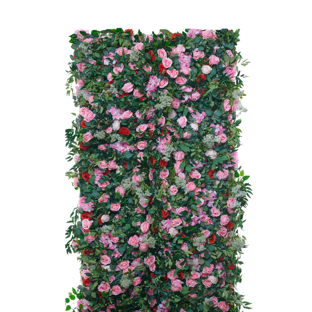 Flower Wall (Pink & Red with Leaves)