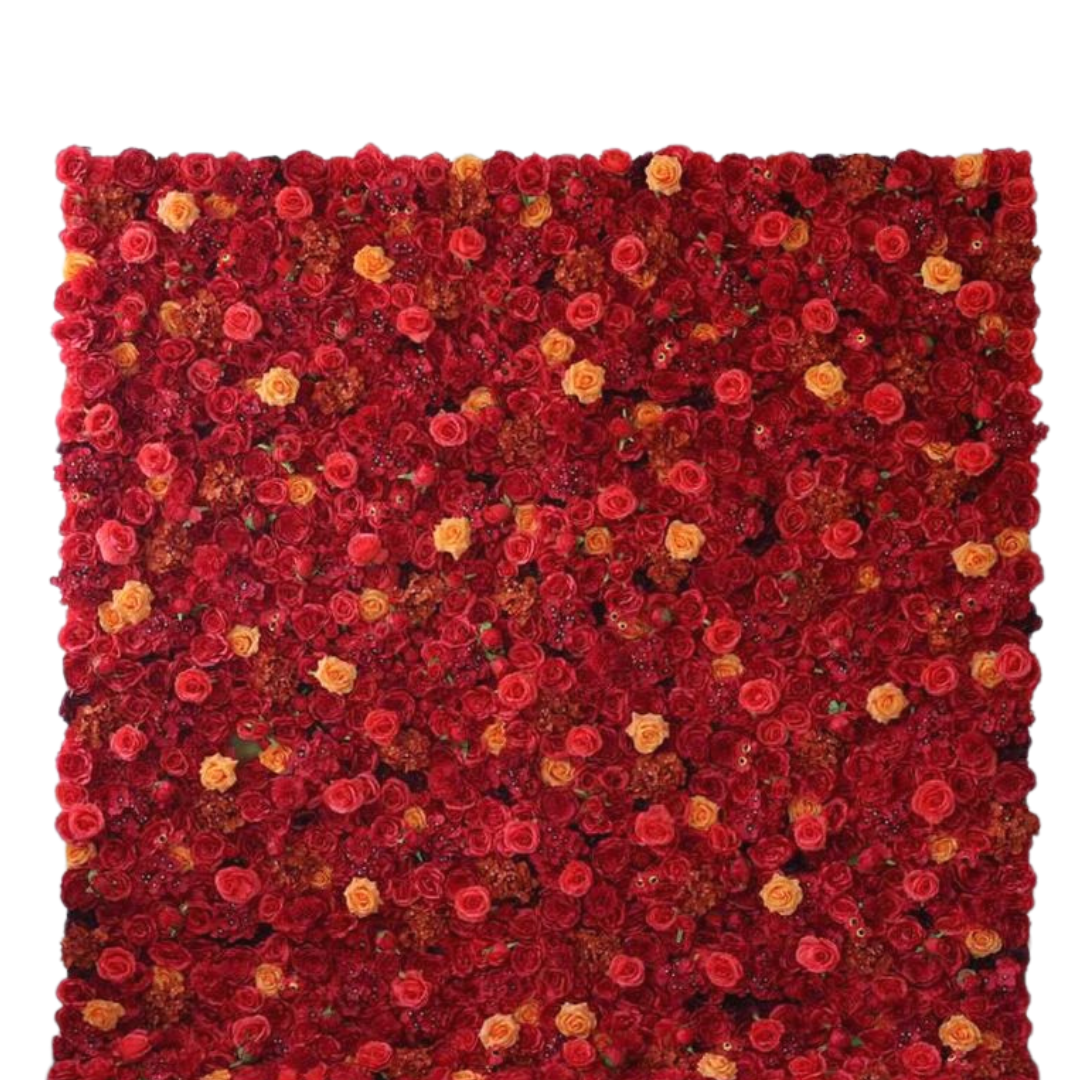 Flower Wall (Red & Touch of Orange)