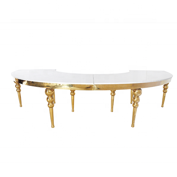 Glam Half Circle Table (Gold)