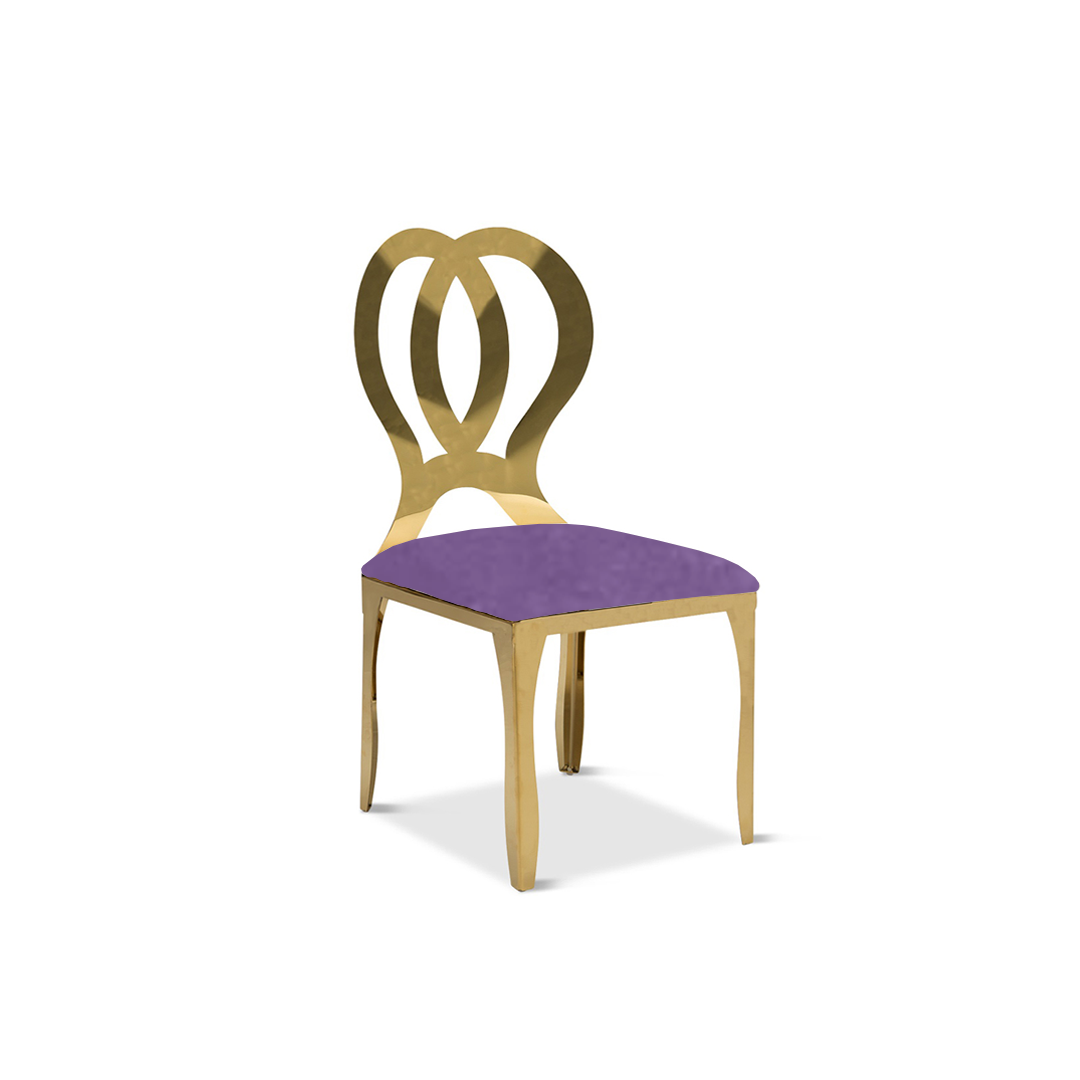Kids Heart Gold Chair