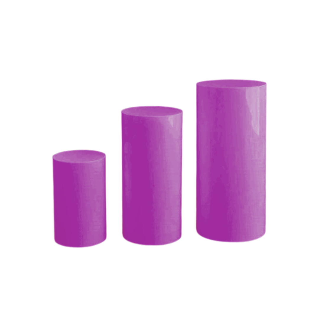 Cylinder Acrylic Pedestals (Purple)